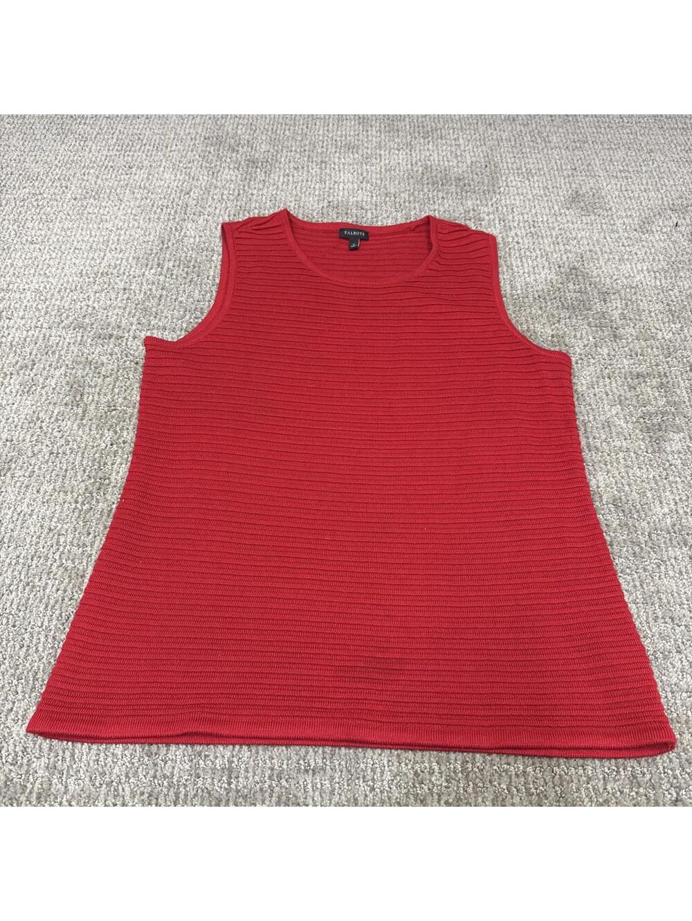 Talbots Sweater Red Sleeveless Women’s Size Small